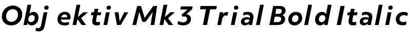 Objektiv Mk3 Trial Bold Italic预览字体图片