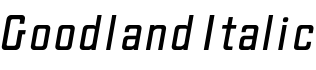 Goodland Italic预览字体图片