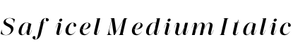 Saficel Medium Italic预览字体图片