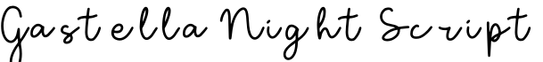 Gastella Night Script字体预览图