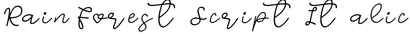 Rain Forest Script Italic字体预览图