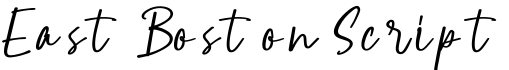 East Boston Script字体预览图