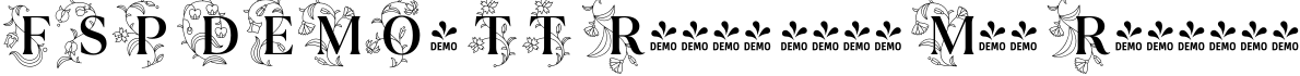 FSP DEMO - TT Rmlls ntls Mdm Regular字体预览图
