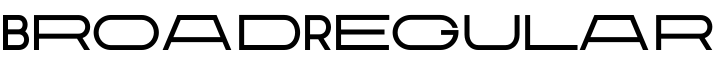 BroadRegular字体预览
