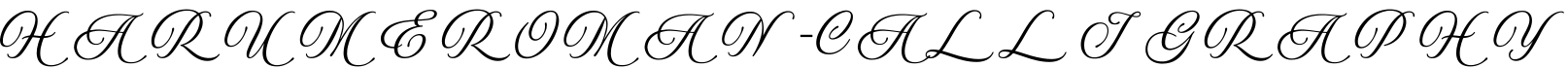 HarumeRoman-Calligraphy字体预览图
