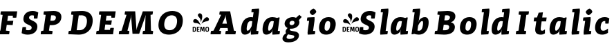 FSP DEMO - Adagio_Slab Bold Italic字体预览