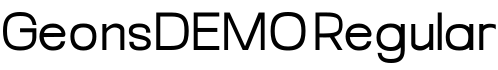 GeonsDEMO Regular字体预览