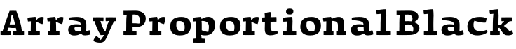 Array Proportional Black字体预览图