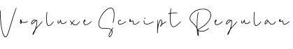 Vogluxe Script Regular字体预览图