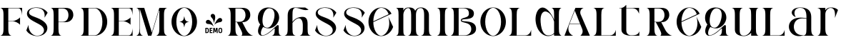 FSP DEMO - Rghs SemiBoldAlt Regular字体预览图