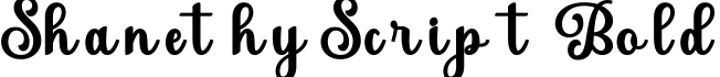Shanethy Script Bold字体预览图
