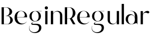 BeginRegular字体预览