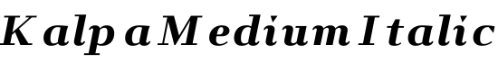 Kalpa Medium Italic字体预览