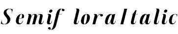 Semiflora Italic字体预览
