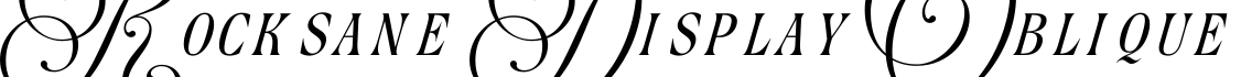 Rocksane Display Oblique字体预览