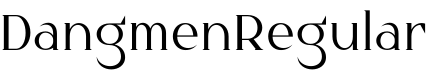 DangmenRegular字体预览