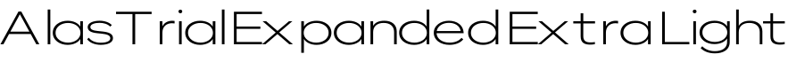 AlasTrial Expanded Extra Light字体预览图