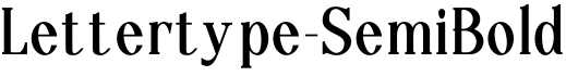 Lettertype-SemiBold字体预览