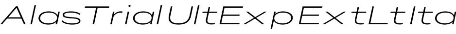 AlasTrial UltExp ExtLt Ita字体预览