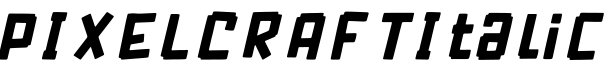 PIXEL CRAFT Italic字体预览