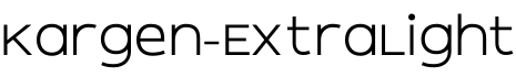 Kargen-ExtraLight字体预览图