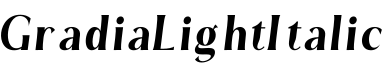 GradiaLightItalic字体预览图