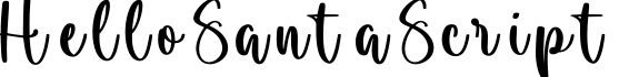 Hello Santa Script字体预览图