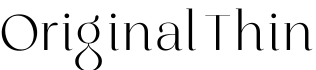 Original Thin字体预览图