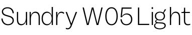 Sundry W05 Light字体预览图