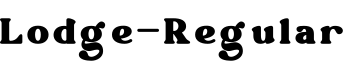 Lodge-Regular字体预览