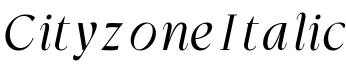 Cityzone Italic字体预览