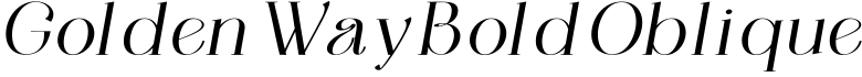 Golden Way Bold Oblique字体预览