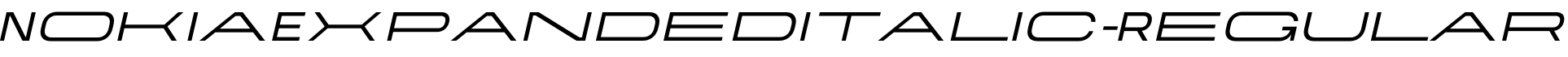 NokiaExpandedItalic-Regular字体预览