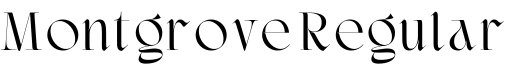 Montgrove Regular字体预览