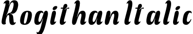 Rogithan Italic字体预览
