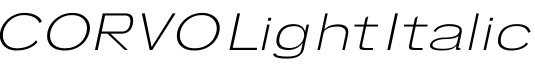 CORVO Light Italic字体预览图