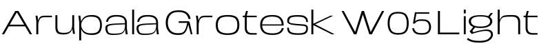 Arupala Grotesk W05 Light字体预览图