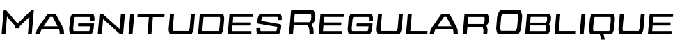 Magnitudes Regular Oblique字体预览图