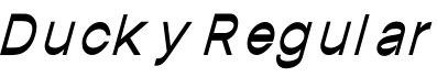 Ducky Regular字体预览