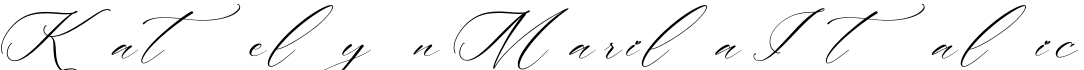 Katelyn Marila Italic字体预览