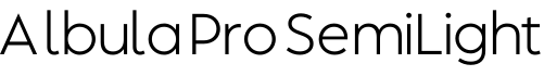 Albula Pro SemiLight字体预览图