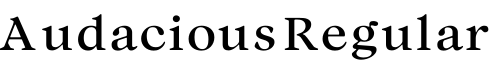Audacious Regular字体预览图