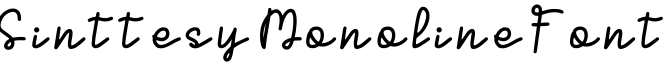 Sinttesy Monoline Font字体预览图