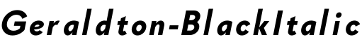 Geraldton-BlackItalic字体预览