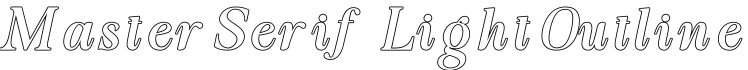 MasterSerifLightOutline字体预览图