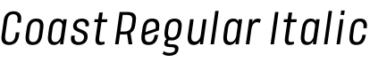 Coast Regular Italic字体预览图