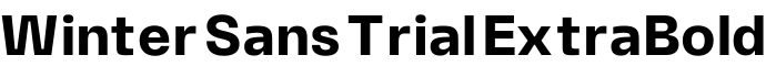 Winter Sans Trial ExtraBold预览字体图片