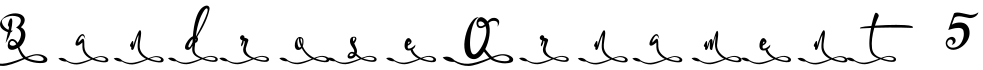 Bandrose Ornament 5字体预览图