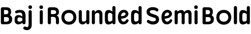 Baji Rounded Semi Bold字体预览图