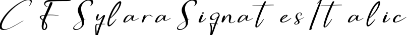 CF Sylara Signates Italic字体预览